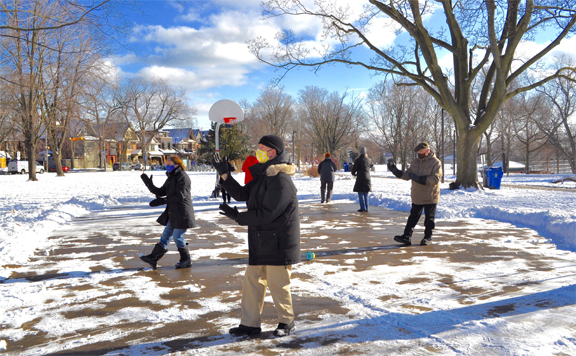 Tai Chi in Withrow Park, Winter 2021